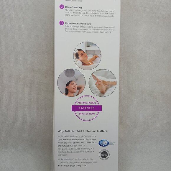 - NERA - Power Shower Brush - 3-in-1 Multifunction Back & Body White - 3-in-1 - Picture 3 of 9